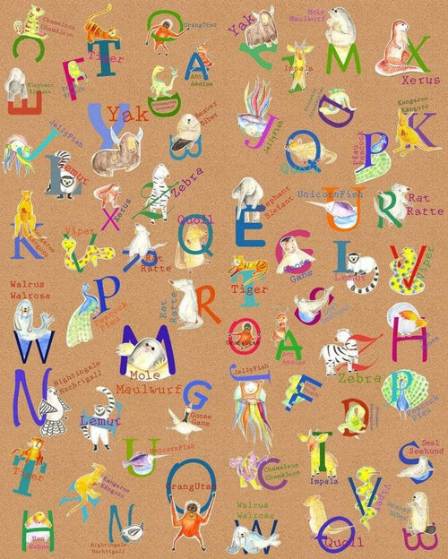Komar Animals A Z Papier Peint Intissé 200x250cm 2 bandes | Yourdecoration.fr