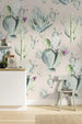 Komar Cactus Rose Papier Peint Intissé 200x250cm 2 bandes ambiance | Yourdecoration.fr