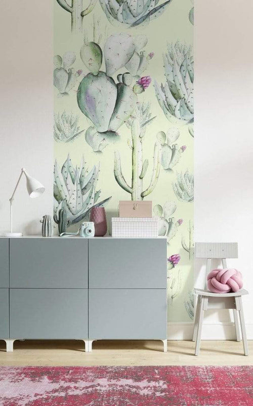 Komar Cactus Green Papier Peint Intissé 100x250cm 1 bande ambiance | Yourdecoration.fr