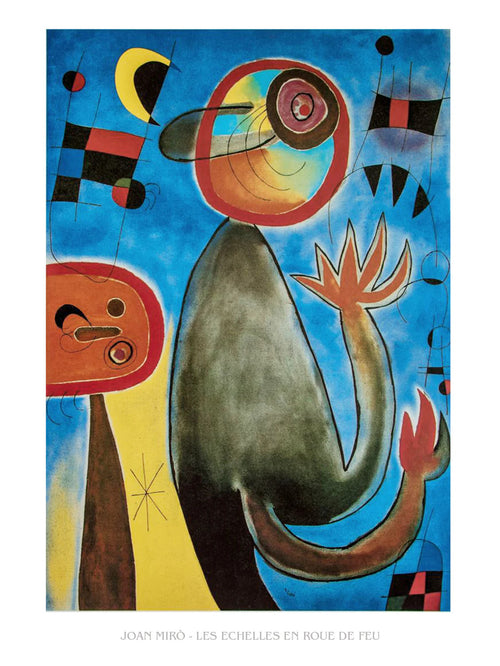 Joan Miro  Les echelles en roue affiche art 60x80cm | Yourdecoration.fr