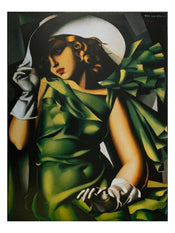 Affiche Art Tamara De Lempicka Donna Vestita In Verde 60x80cm TDL 17 | Yourdecoration.fr