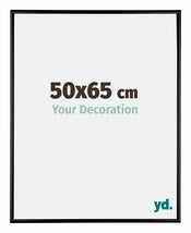 Austin Aluminium Cadre Photo 50x65cm Noir Brillant De Face Mesure | Yourdecoration.fr