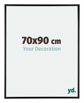 Austin Aluminium Cadre Photo 70x90cm Noir Brillant De Face Mesure | Yourdecoration.fr