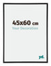 Austin Aluminium Cadre Photo 45x60cm Noir Brillant De Face Mesure | Yourdecoration.fr