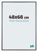 Austin Aluminium Cadre Photo 48x68cm Noir Brillant De Face Mesure | Yourdecoration.fr
