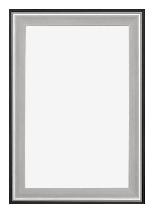 Birmingham Bois Cadre Photo 60x90cm Noir Argent Poli De face | Yourdecoration.fr