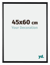Bordeaux Plastique Cadre Photo 45x60cm Noir Très Brillant De face Mesure | Yourdecoration.fr