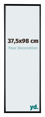 Evry Plastique Cadre Photo 37 5x98cm Noir Brillant De Face Mesure | Yourdecoration.fr