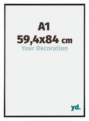 Evry Plastique Cadre Photo 59 4x84cm A1 Noir Tres Brillant De Face Mesure | Yourdecoration.fr