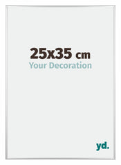 Kent Aluminium Cadre Photo 25x35cm Argent Brillant De Face Mesure | Yourdecoration.fr