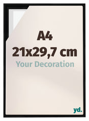 Lyon MDF Baklijst 21x29 7cm A4 Noir Mat De Face Mesure | Yourdecoration.fr