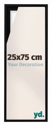 Lyon MDF Baklijst 25x75cm Noir Mat De Face Mesure | Yourdecoration.fr