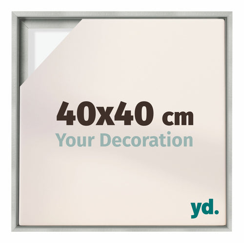 Lyon MDF Baklijst 40x40cm Argent Mat De Face Mesure | Yourdecoration.fr