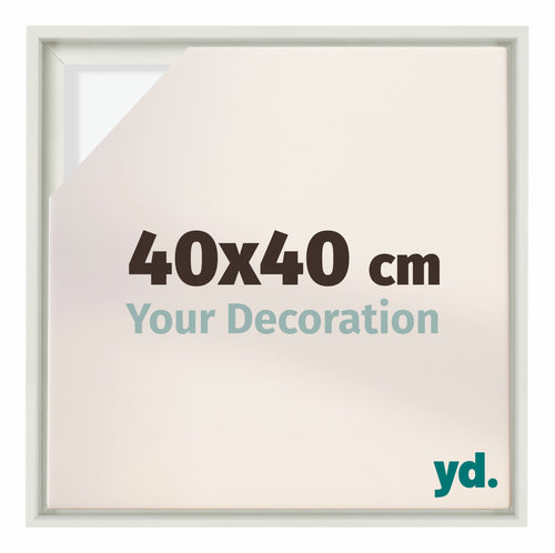 Lyon MDF Baklijst 40x40cm Blanc Mat De Face Mesure | Yourdecoration.fr