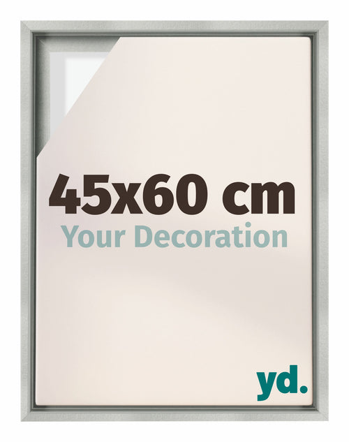 Lyon MDF Baklijst 45x60cm Argent Mat De Face Mesure | Yourdecoration.fr