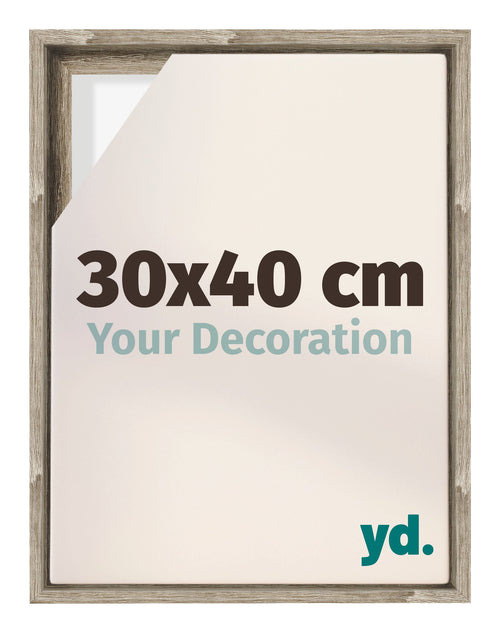 Lyon MDF Cadre Flottant 30x40cm Chene Sonoma De Face Mesure | Yourdecoration.fr