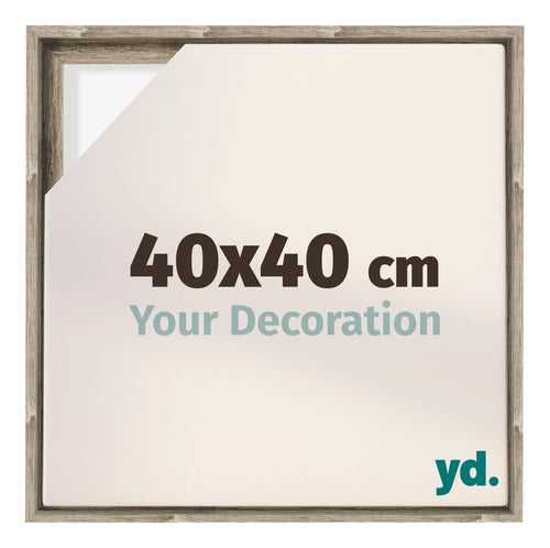 Lyon MDF Cadre Flottant 40x40cm Chene Sonoma De Face Mesure | Yourdecoration.fr