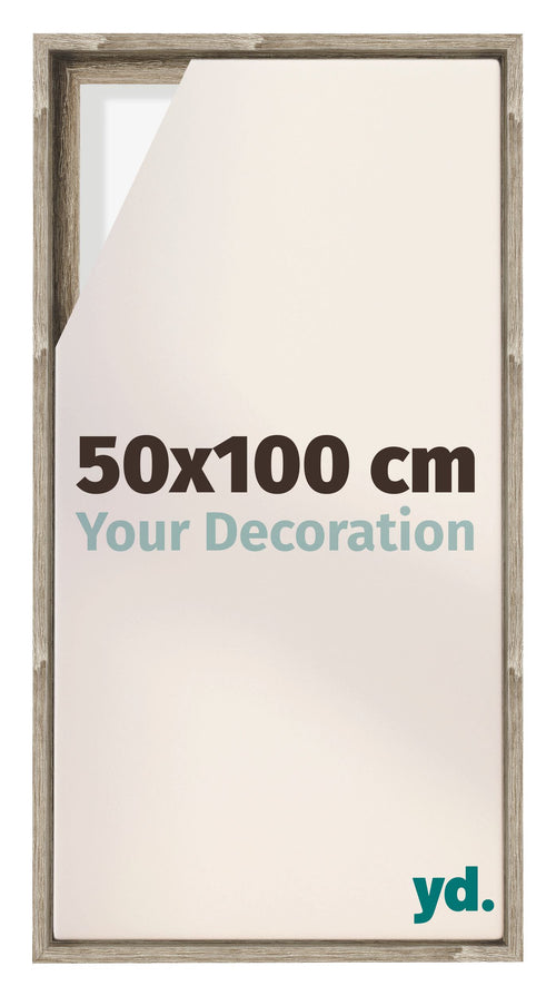 Lyon MDF Cadre Flottant 50x100cm Chene Sonoma De Face Mesure | Yourdecoration.fr