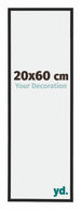 Miami Aluminium Cadre Photo 20x60cm Noir Brillant De Face Mesure | Yourdecoration.fr