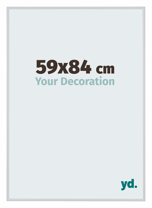 Miami Aluminium Cadre Photo 59x84cm Argent Mat De Face Mesure | Yourdecoration.fr