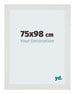Mura MDF Cadre Photo 75x98cm Blanc Mat De Face Mesure | Yourdecoration.fr