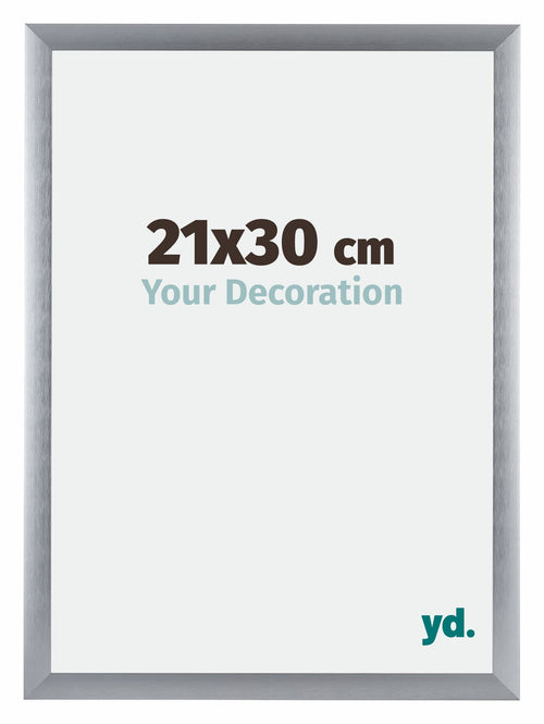 Tucson Aluminium Cadre Photo 21x30cm Argent Brossé De Face Mesure | Yourdecoration.fr