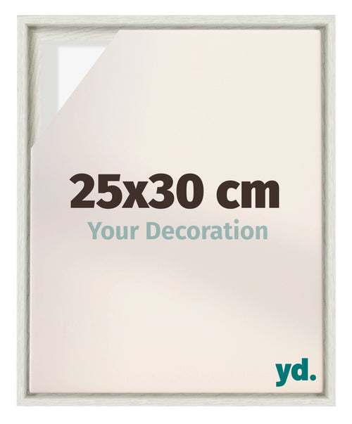 Lyon MDF Cadre Flottant 25x30cm White Wash De Face Mesure | Yourdecoration.fr