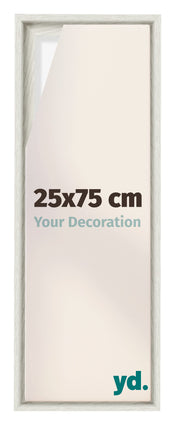 Lyon MDF Cadre Flottant 25x75cm White Wash De Face Mesure | Yourdecoration.fr