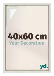 Lyon MDF Cadre Flottant 40x60cm White Wash De Face Mesure | Yourdecoration.fr