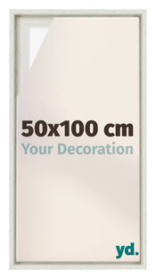Lyon MDF Cadre Flottant 50x100cm White Wash De Face Mesure | Yourdecoration.fr