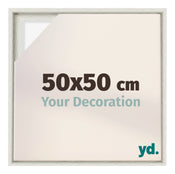 Lyon MDF Cadre Flottant 50x50cm White Wash De Face Mesure | Yourdecoration.fr