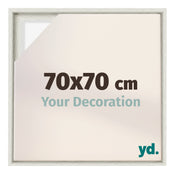 Lyon MDF Cadre Flottant 70x70cm White Wash De Face Mesure | Yourdecoration.fr