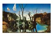 Salvador Dali  Reflections of Elephants affiche art 80x60cm | Yourdecoration.fr