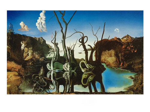 Salvador Dali  Reflections of Elephants affiche art 80x60cm | Yourdecoration.fr
