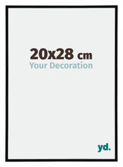 Annecy Plastique Cadre Photo 20x28cm Noir Brillant Mesure | Yourdecoration.fr