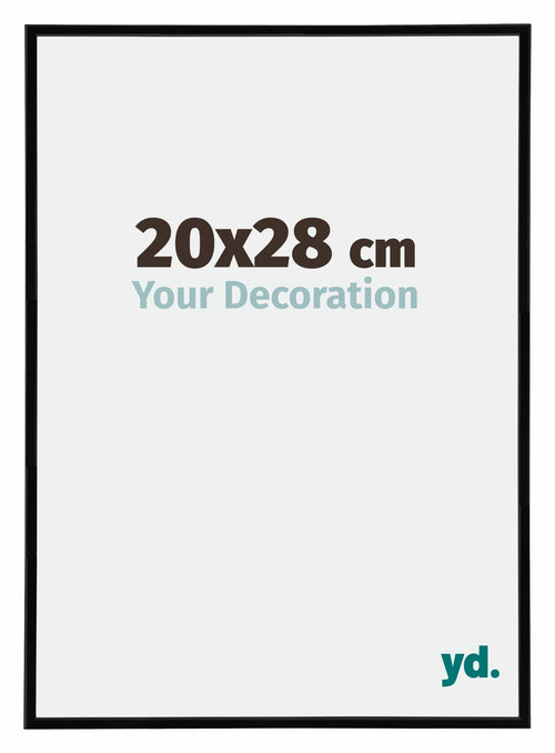 Annecy Plastique Cadre Photo 20x28cm Noir Brillant Mesure | Yourdecoration.fr