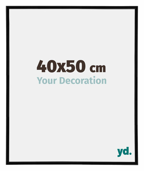 Annecy Plastique Cadre Photo 40x50cm Noir Brillant Mesure | Yourdecoration.fr