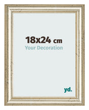 Cadre Photo 18x24cm Brillance Metallique MDF Lazio De Face Mesure | Yourdecoration.fr