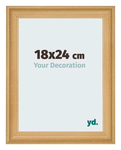 Cadre Photo 18x24cm De Pin Grain de Bois MDF Lazio De Face Mesure | Yourdecoration.fr