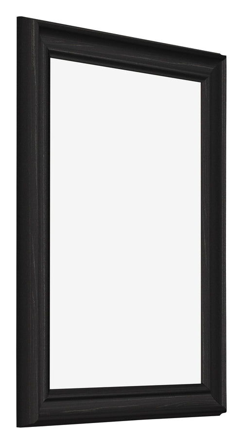 Cadre Photo 18x24cm Noir Grain de Bois MDF Lazio De Face Oblique | Yourdecoration.fr