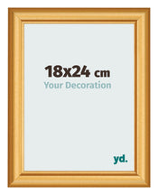 Cadre Photo 18x24cm Or Mat MDF Lazio De Face Mesure | Yourdecoration.fr