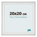 Cadre Photo 20x20cm Blanc Patine MDF Lazio De Face Mesure | Yourdecoration.fr