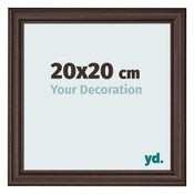 Cadre Photo 20x20cm Chene Fonce MDF Lazio De Face Mesure | Yourdecoration.fr