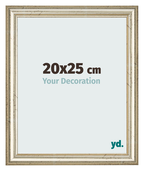 Cadre Photo 20x25cm Brillance Metallique MDF Lazio De Face Mesure | Yourdecoration.fr