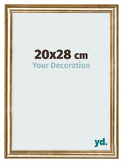 Cadre Photo 20x28cm Or Antique MDF Lazio De Face Mesure | Yourdecoration.fr
