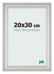Cadre Photo 20x30cm Argent Mat MDF Lazio De Face Mesure | Yourdecoration.fr