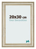 Cadre Photo 20x30cm Brillance Metallique MDF Lazio De Face Mesure | Yourdecoration.fr