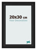 Cadre Photo 20x30cm Noir Grain de Bois MDF Lazio De Face Mesure | Yourdecoration.fr