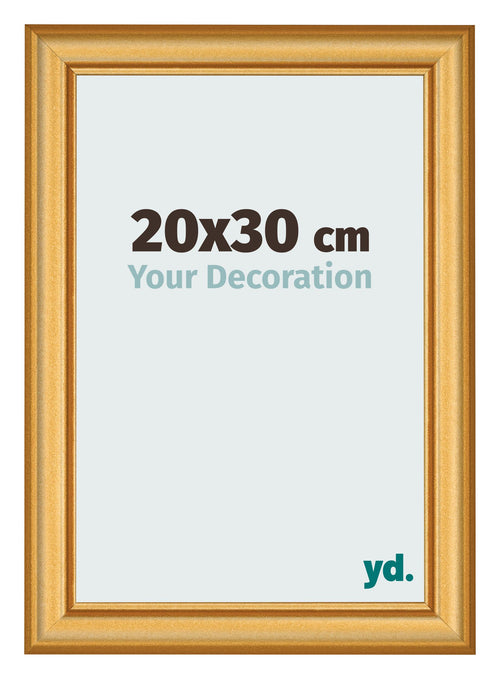 Cadre Photo 20x30cm Or Mat MDF Lazio De Face Mesure | Yourdecoration.fr