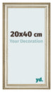 Cadre Photo 20x40cm Brillance Metallique MDF Lazio De Face Mesure | Yourdecoration.fr
